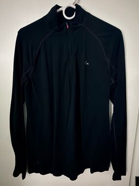 Well Loved Paradox Black Quarter-Zip Performance Merino Wool Under Layer